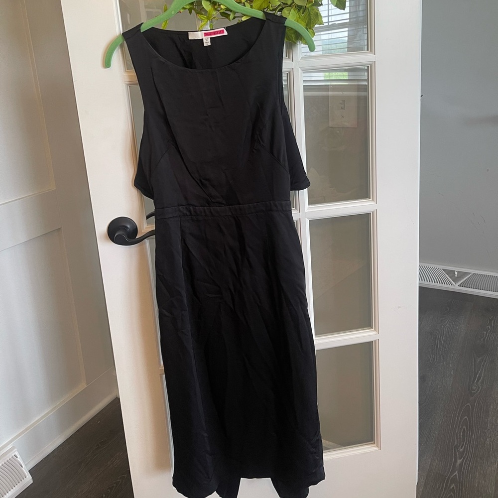 Tracy Reese Black Halter Sheath Midi Dress